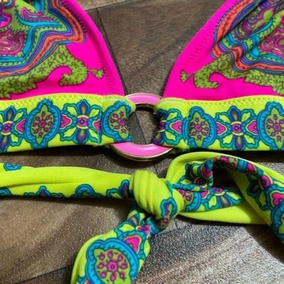 Victoria’s Secret Patterned Tie Swim Bikini Top - Picture 4 of 4